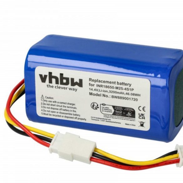 Proscenic INR18650-M25-4S1P for Proscenic 3200mAh, 14.4V, Li-Ion - Utángyártott porszívó akku