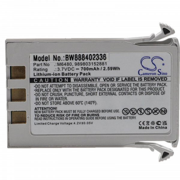   Egészségügyi eszköz - Philips 989803152881, M6480 - 700 mAh 3.7 V Li-Ion - Utángyártott akku