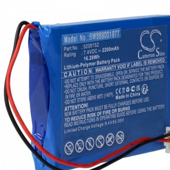 Medence - Távirányító - Pentair 520815Z - 2200 mAh 7.4 V Li-polymer - Utángyártott akku