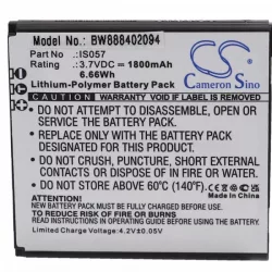   Pax IS057 - 1800 mAh 3.7 V Li-polymer Utángyártott vonalkód olvasó akku - VHBW