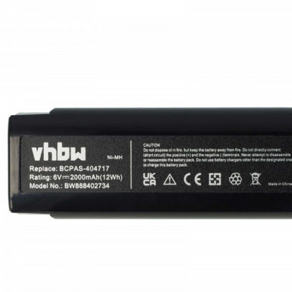 Szerszámgép akku Paslode 900421, 900400, 900420, 404400, 404717 - 2000 mAh, 6 V, NiMH - Utángyártott akku