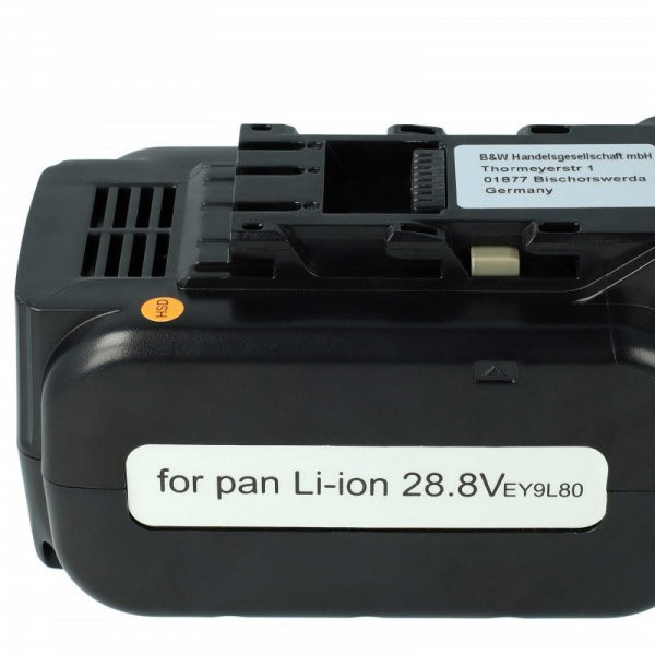   Szerszámgép akku Panasonic EZ9L80, EY9L80B, EY9L80 - 5000 mAh, 28.8 V, Li-Ion - Utángyártott akku