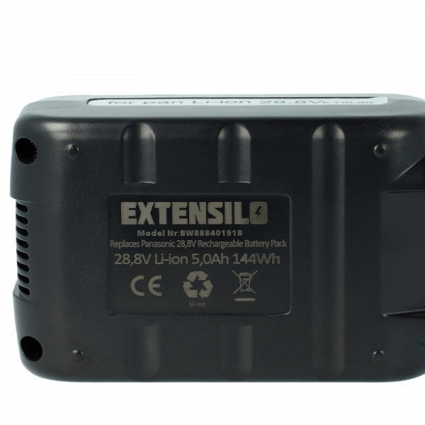 Szerszámgép akku Panasonic EZ9L80, EY9L80B, EY9L80 - 5000 mAh, 28.8 V, Li-Ion - Utángyártott akku