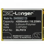   Oppo BLP839, BLP863, BLP819 - 4200 mAh 3.87 V Li-polymer - Utángyártott telefon akku