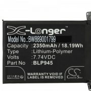   OnePlus BLP945 - 2350 mAh 7.74 V Li-polymer - Utángyártott telefon akku