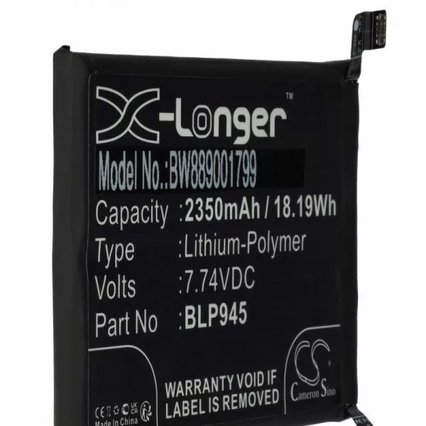 OnePlus BLP945 - 2350 mAh 7.74 V Li-polymer - Utángyártott telefon akku