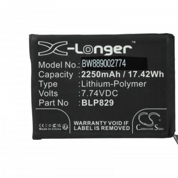 OnePlus 9 BLP829 - 2250 mAh 7.4 V Li-polymer - Utángyártott telefon akku