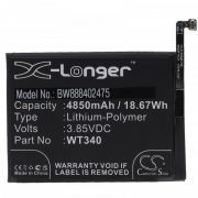   Nokia WT340 - 4850 mAh 3.85 V Li-polymer - Utángyártott telefon akku