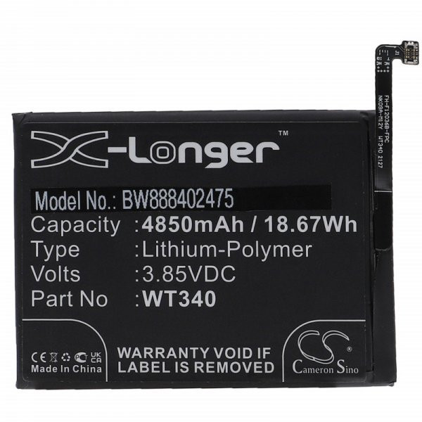   Nokia WT340 - 4850 mAh 3.85 V Li-polymer - Utángyártott telefon akku