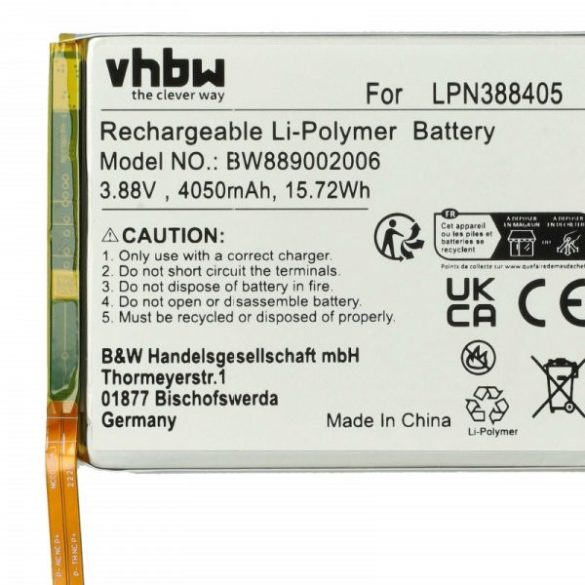 Nokia LPN388405 - 4050 mAh 3.88 V Li-polymer - Utángyártott telefon akku
