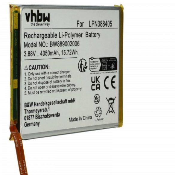 Nokia LPN388405 - 4050 mAh 3.88 V Li-polymer - Utángyártott telefon akku