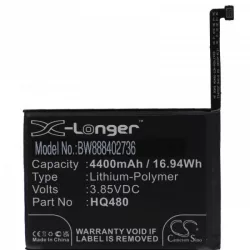   Nokia HQ480 - 4400 mAh 3.85 V Li-polymer - Utángyártott telefon akku - VHBW