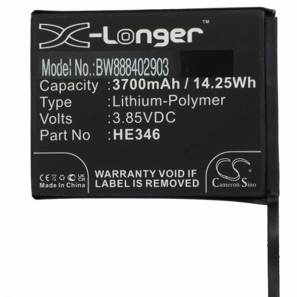   Nokia HE346 - 3700 mAh 3.85 V Li-polymer - Utángyártott telefon akku