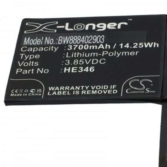 Nokia HE346 - 3700 mAh 3.85 V Li-polymer - Utángyártott telefon akku