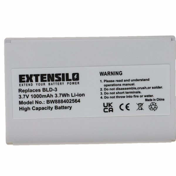 Nokia BLD-3 - 1000 mAh 3.7 V Li-Ion - Utángyártott telefon akku