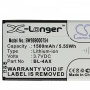   Nokia BL-4AX, BL-4XL - 1500 mAh 3.7 V Li-Ion - Utángyártott telefon akku