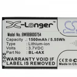   Nokia BL-4AX, BL-4XL - 1500 mAh 3.7 V Li-Ion - Utángyártott telefon akku - VHBW