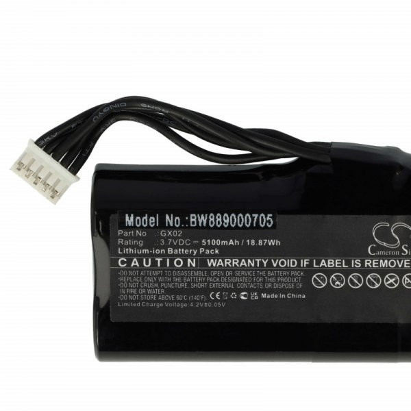 Nexgo GX02 - 5100 mAh 3.7 V Li-Ion Utángyártott vonalkód olvasó akku