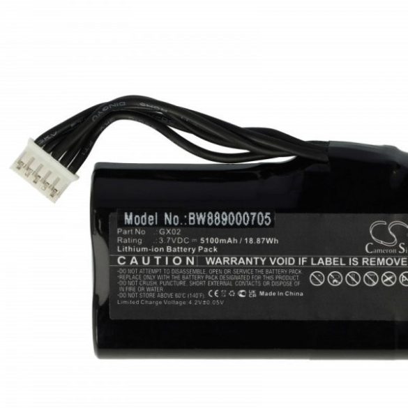 Nexgo GX02 - 5100 mAh 3.7 V Li-Ion Utángyártott vonalkód olvasó akku
