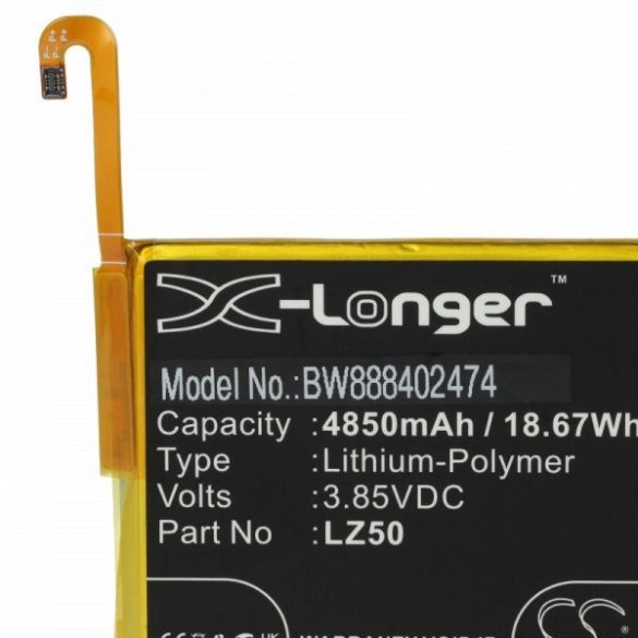 Motorola LZ50, SB18C74374 - 4850 mAh 3.85 V Li-polymer - Utángyártott telefon akku