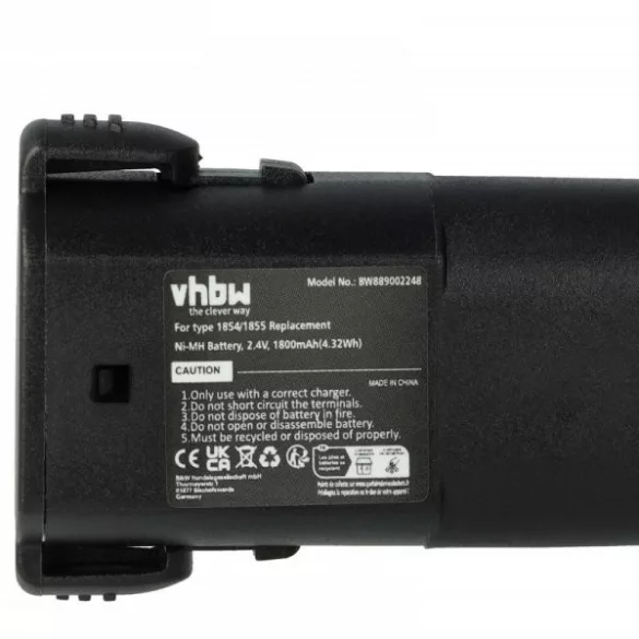Pet Clippers Moser 1854-7988 - 1800 mAh 2.4 V NiMH - Utángyártott - VHBW