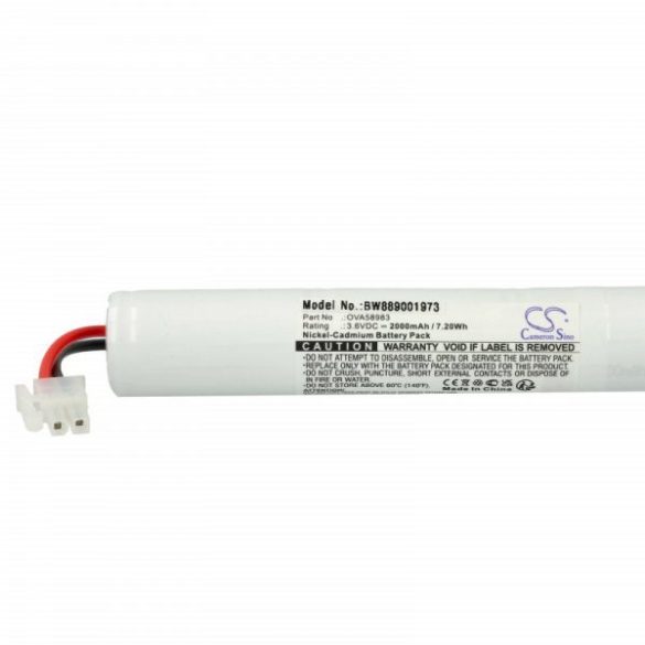Molex MGN9018 - 2000 mAh 3.6 V NiCd - Utángyártott vészvilágítás akku