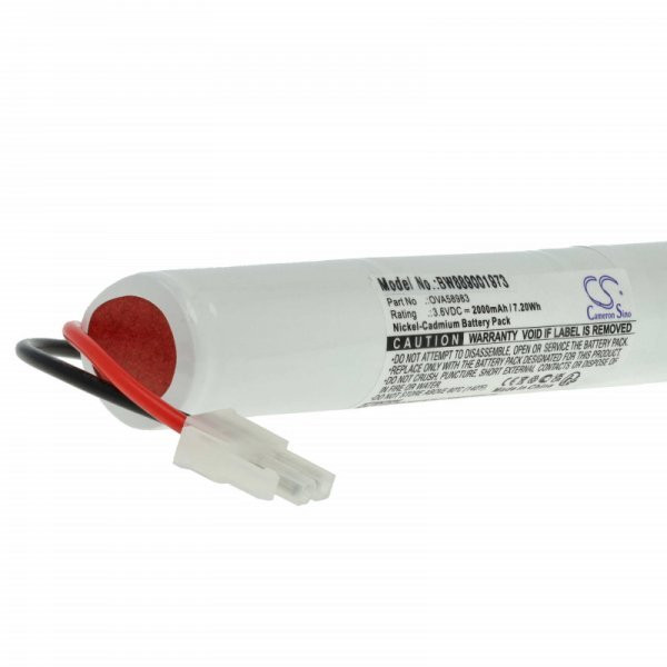 Molex MGN9018 - 2000 mAh 3.6 V NiCd - Utángyártott vészvilágítás akku
