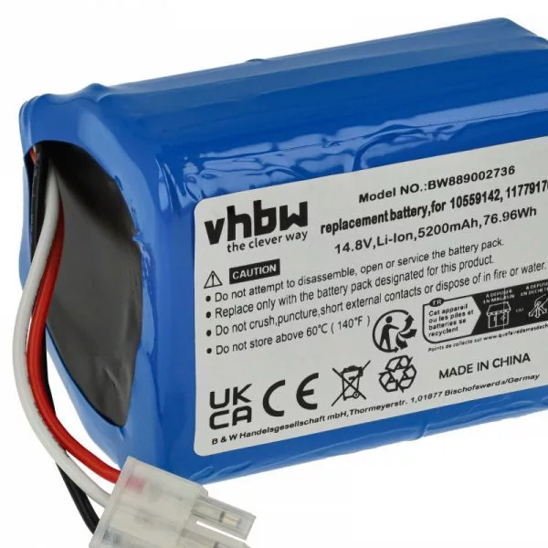   Miele 11779170, 10559142 for Miele 5200mAh, 14.8V, Li-Ion - Utángyártott porszívó akku
