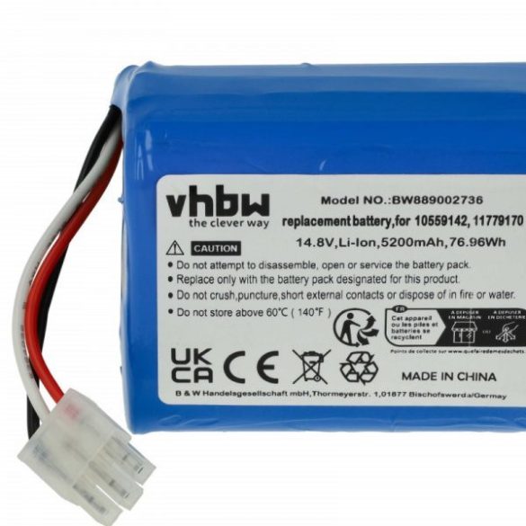 Miele 11779170, 10559142 for Miele 5200mAh, 14.8V, Li-Ion - Utángyártott porszívó akku