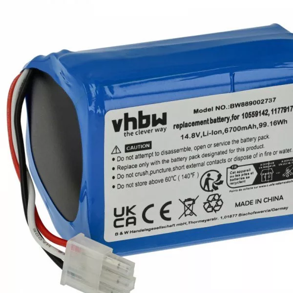 Miele 11779170, 10559142 for Miele 6700mAh, 14.8V, Li-Ion - Utángyártott porszívó akku