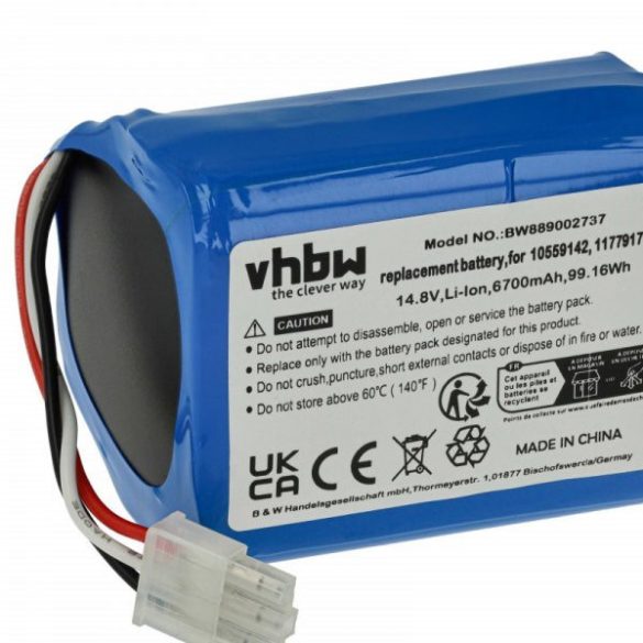Miele 11779170, 10559142 for Miele 6700mAh, 14.8V, Li-Ion - Utángyártott porszívó akku