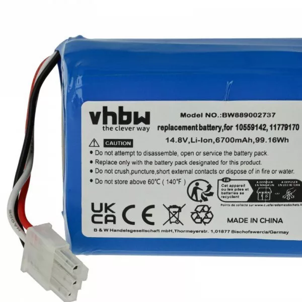 Miele 11779170, 10559142 for Miele 6700mAh, 14.8V, Li-Ion - Utángyártott porszívó akku