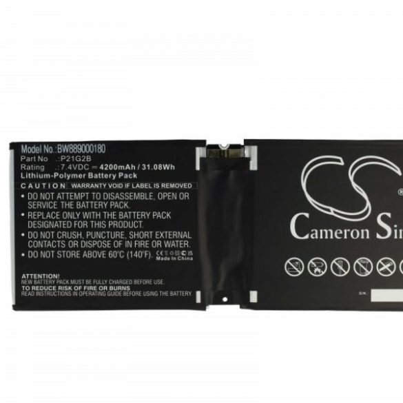 Microsoft P21G2B - 4200 mAh 7.4 V Li-polymer - Utángyártott tablet akku