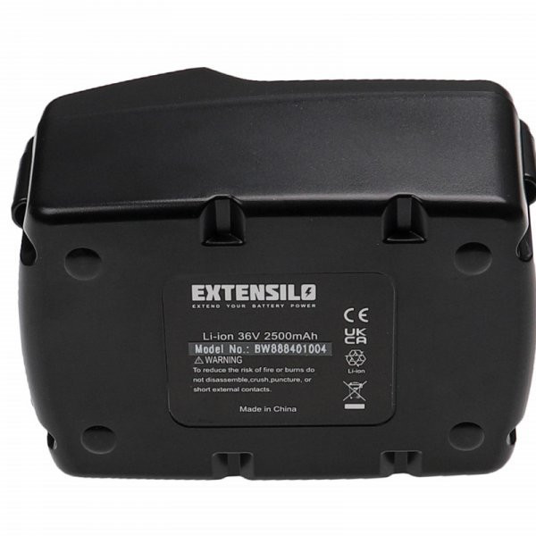 Szerszámgép akku Metabo 6.02177.86, 6.00795.68, 6.00795.00 - 2500 mAh, 36 V, Li-Ion - Utángyártott akku