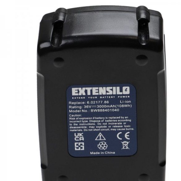 Szerszámgép akku Metabo wie 6.25453 u.a. 36V, Li-Ion, 3000mAh - Utángyártott