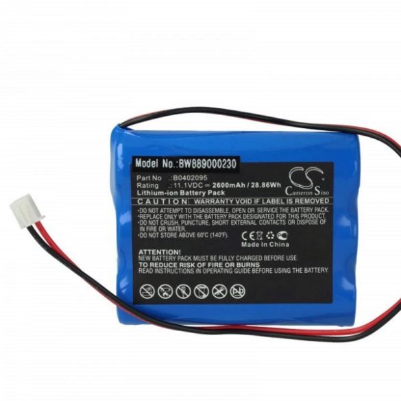 Egészségügyi eszköz - Medsonic B0402095 - 2600 mAh 11.1 V Li-Ion - Utángyártott akku