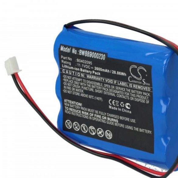Egészségügyi eszköz - Medsonic B0402095 - 2600 mAh 11.1 V Li-Ion - Utángyártott akku