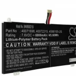Medion 40071698, 40072215, 4588105-2S - 6000 mAh 7.6 V Li-polymer - Utángyártott notebook akku - VHBW