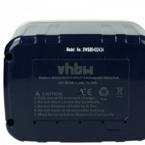Szerszámgép akku Makita 193130-5, 193128-2, 193127-4, 193131-3 - 3300 mAh, 24 V, NiMH - Utángyártott akku