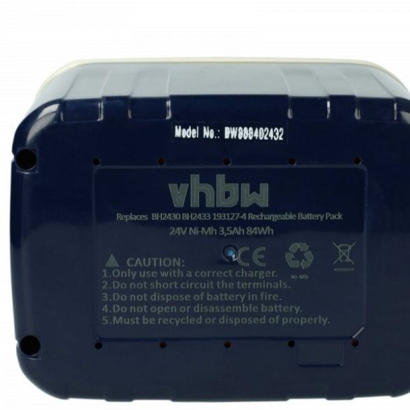 Szerszámgép akku Makita 193130-5, 193128-2, 193127-4, 193131-3 - 3500 mAh, 24 V, NiMH - Utángyártott akku