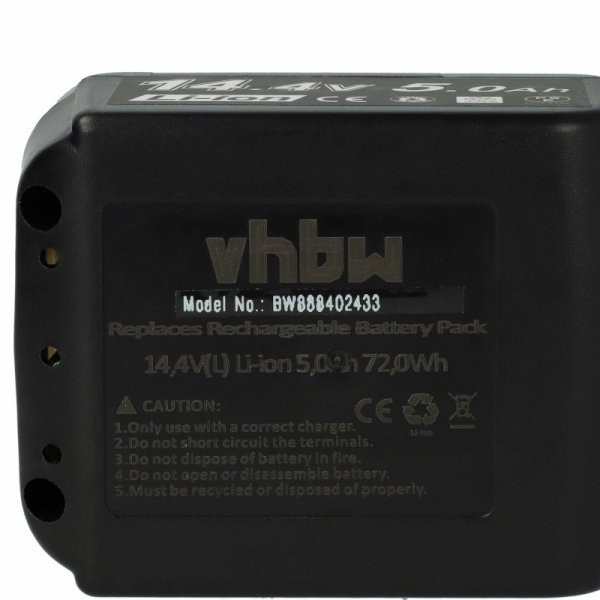 Szerszámgép akku Makita BL1415, 194066-1, BL1415N, 194065-3 - 5000 mAh, 14.4 V, Li-Ion - Utángyártott akku