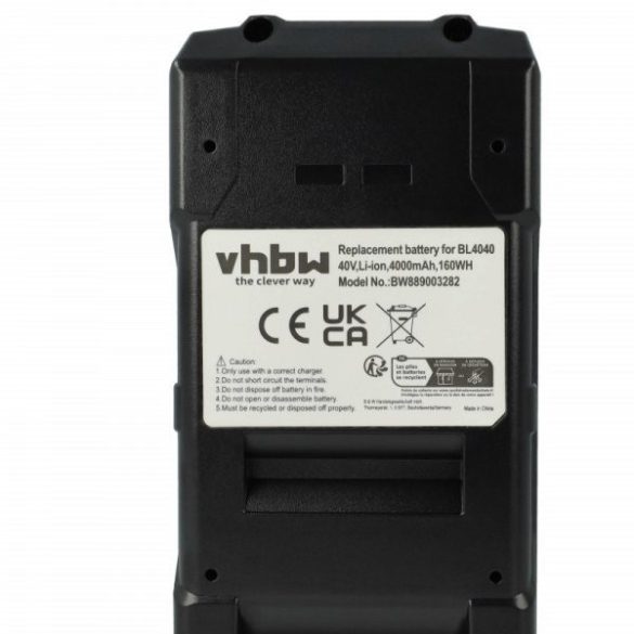 Szerszámgép akku Makita 191L29-0, BL4020, BL4025, BL4040, BL4050F - 4000 mAh, 40 V, Li-Ion - Utángyártott akku