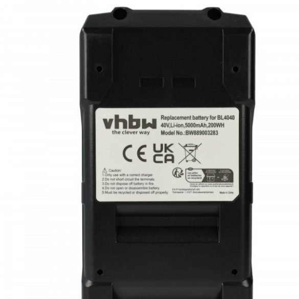 Szerszámgép akku Makita 191L29-0, BL4020, BL4025, BL4040, BL4050F - 5000 mAh, 40 V, Li-Ion - Utángyártott akku