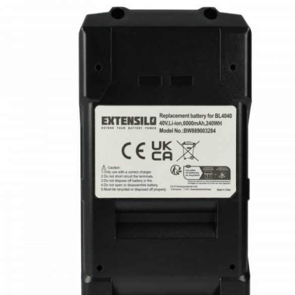Szerszámgép akku Makita 191L29-0, BL4020, BL4025, BL4040, BL4050F - 6000 mAh, 40 V, Li-Ion - Utángyártott akku