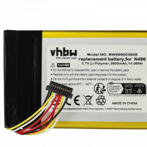 GPS Magellan N496 - 3800mAh, 3.7V - Utángyártott akku