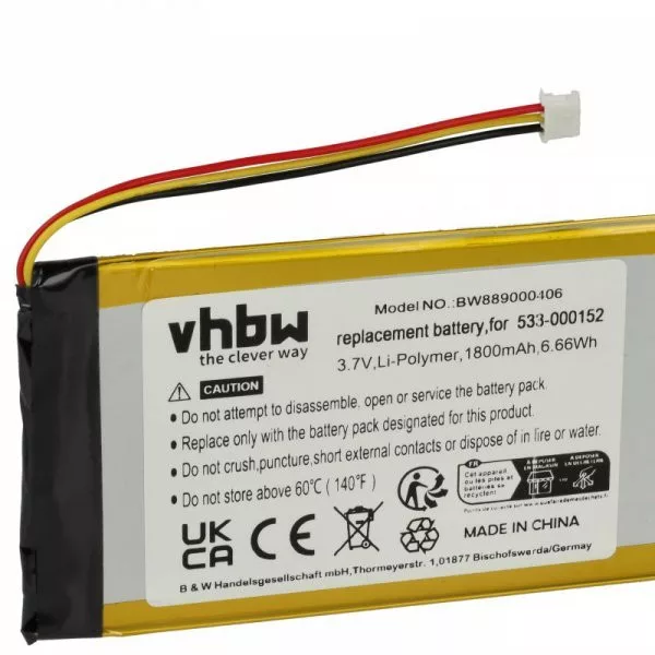 Billentyűzet - Logitech 533-000152, 533-000204 - 1500 mAh 3.7 V Li-polymer - Utángyártott Billentyűzet - Logitech 533-000152, 533-000204 - 1500 mAh 3.7 V Li-polymer - Utángyártott