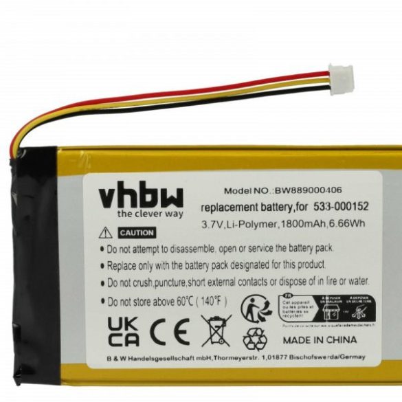 Billentyűzet - Logitech 533-000152, 533-000204 - 1500 mAh 3.7 V Li-polymer - Utángyártott