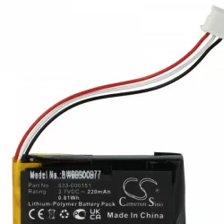   Egér - Periféria - Logitech AHB521630PJT-04, 533-000151 - 220 mAh 3.7 V Li-polymer - Utángyártott akku