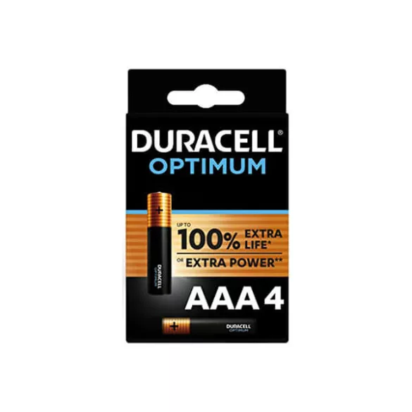 Duracell Optimum LR03 AAA alkáli mikro elem MX2400 4db/csomag (ár/csomag)