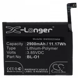   LG BL-O1, EAC64559001, EAC64619301 - 2900 mAh 3.85 V Li-polymer - Utángyártott telefon akku - VHBW